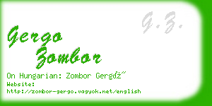 gergo zombor business card